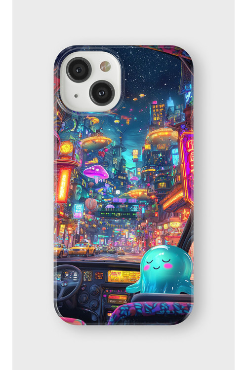İphone 14 Uyumlu Baskılı Şeffaf Telefon Kılıfı | Koleksiyon: Cyberpunk Theme