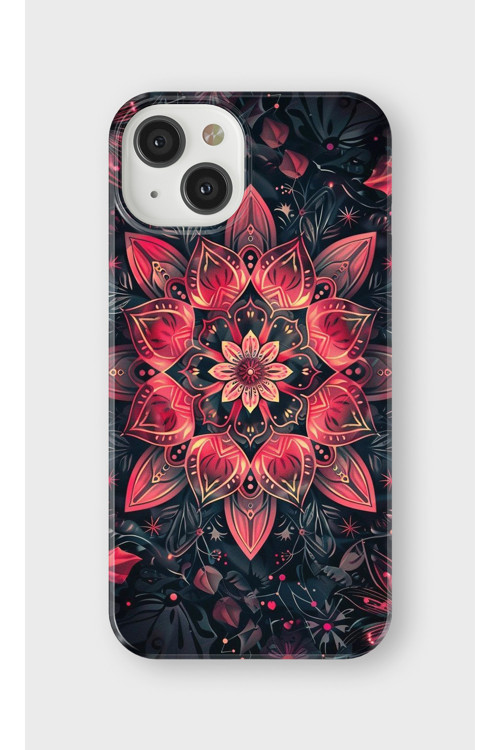 İphone 15 Plus Uyumlu Baskılı Şeffaf Telefon Kılıfı | Koleksiyon: Mandala Art