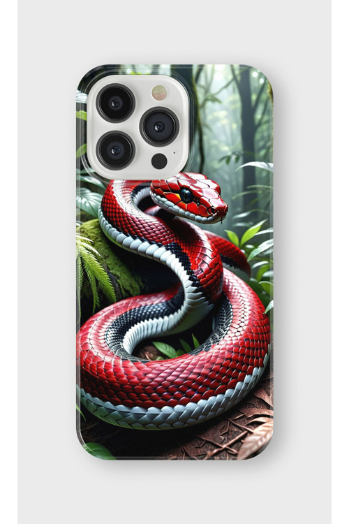 İphone 14 Pro Uyumlu Baskılı Şeffaf Telefon Kılıfı | Koleksiyon: Aesthetic Snake