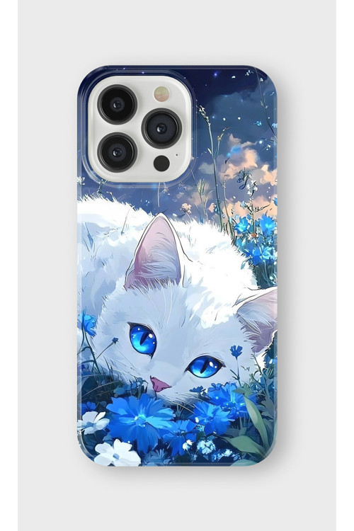 İphone 16 Pro Uyumlu Baskılı Şeffaf Telefon Kılıfı | Koleksiyon: Minimal Cat Line Art