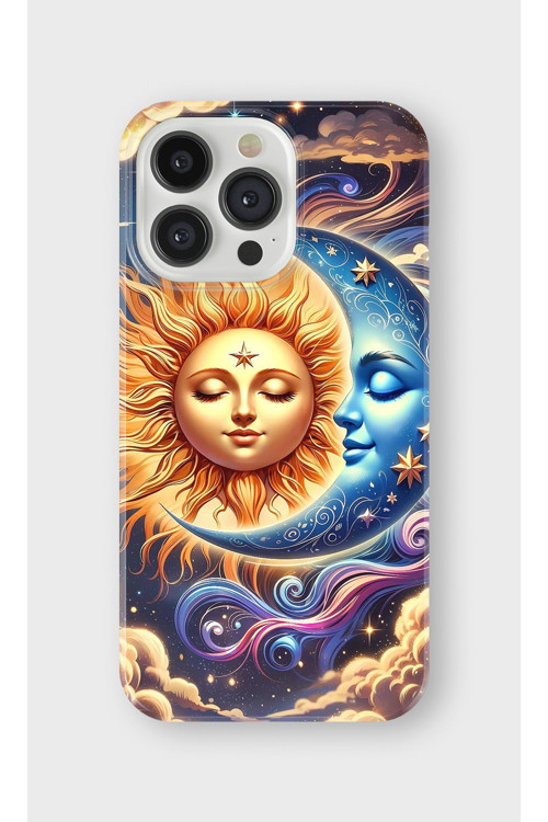 İphone 16 Pro Max Uyumlu Baskılı Şeffaf Telefon Kılıfı | Koleksiyon: Moon Phases