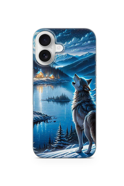İphone 16 Uyumlu Baskılı Şeffaf Telefon Kılıfı | Koleksiyon: Alpha Wolf
