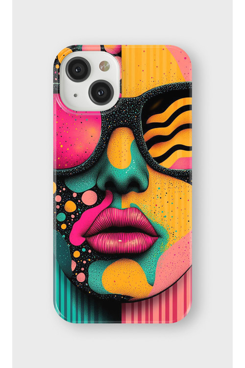 İphone 15 Uyumlu Baskılı Şeffaf Telefon Kılıfı | Koleksiyon: Psychedelic Art