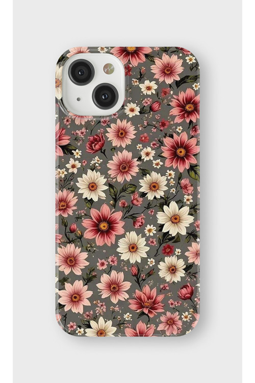 İphone 14 Plus Uyumlu Baskılı Şeffaf Telefon Kılıfı | Koleksiyon: Boho Floral