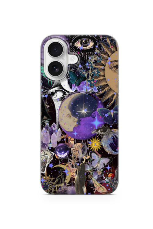 İphone 16 Uyumlu Baskılı Şeffaf Telefon Kılıfı | Koleksiyon: Mystical Symbols