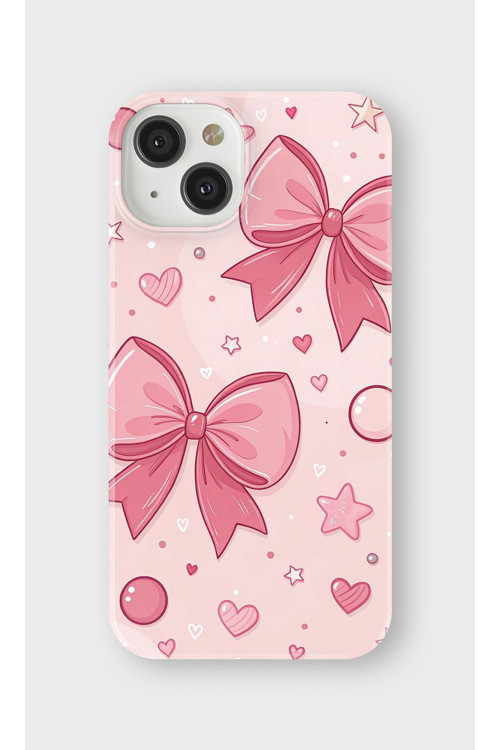 İphone 14 Uyumlu Baskılı Şeffaf Telefon Kılıfı | Koleksiyon: Pink Aesthetic