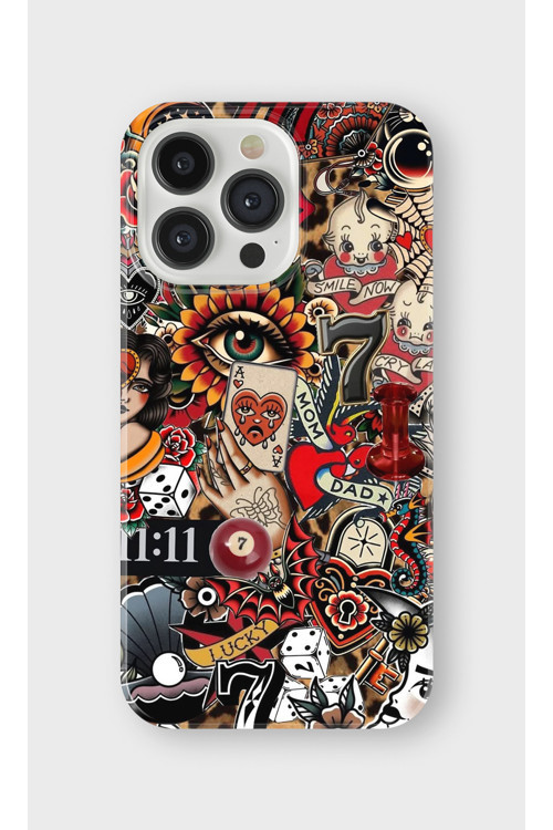 İphone 16 Pro Uyumlu Baskılı Şeffaf Telefon Kılıfı | Koleksiyon: Drip Art