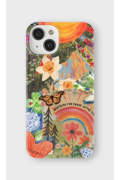 İphone 14 Plus Uyumlu Baskılı Şeffaf Telefon Kılıfı | Koleksiyon: Boho Sun And Moon