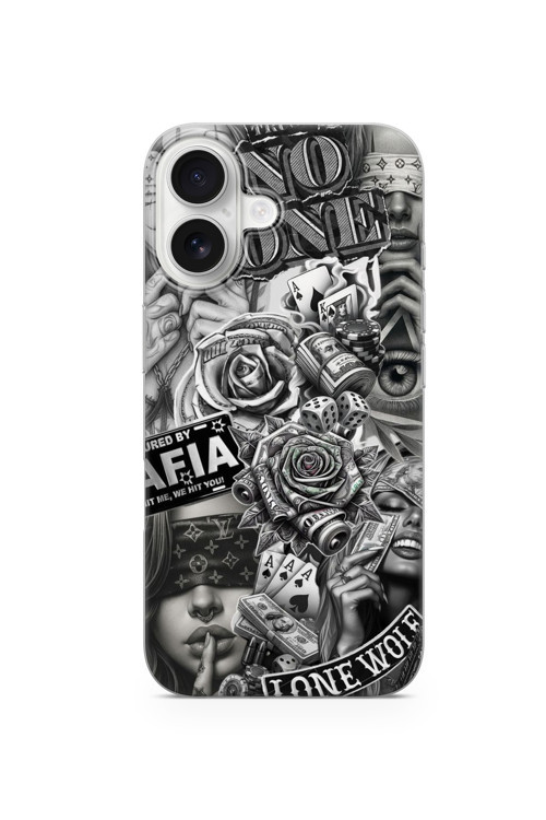 İphone 16 Plus Uyumlu Baskılı Şeffaf Telefon Kılıfı | Koleksiyon: Drip Art