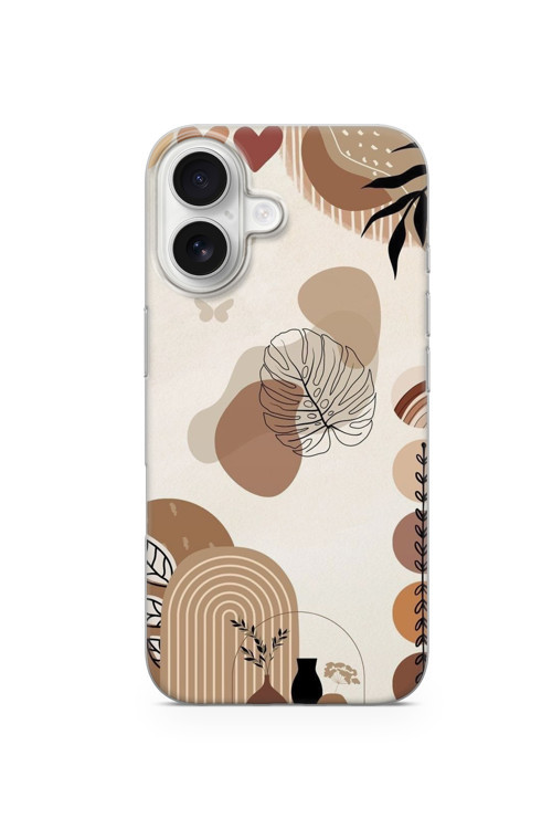 İphone 17 Uyumlu Baskılı Şeffaf Telefon Kılıfı | Koleksiyon: Minimal Floral Line Art