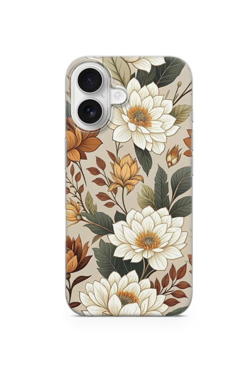 İphone 17 Uyumlu Baskılı Şeffaf Telefon Kılıfı | Koleksiyon: Vintage Floral