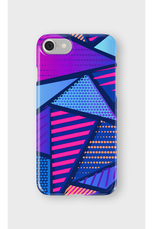 İphone 7 Uyumlu Baskılı Şeffaf Telefon Kılıfı | Koleksiyon: Minimal Geometric Patterns