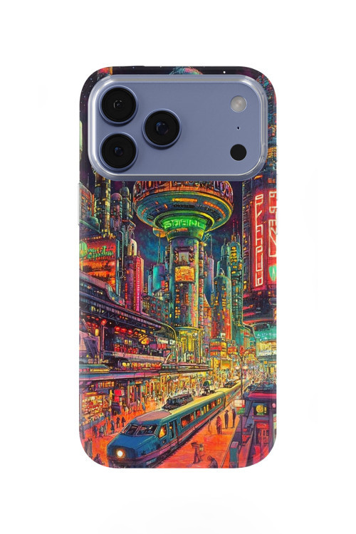 İphone 17 Pro Max Uyumlu Baskılı Şeffaf Telefon Kılıfı | Koleksiyon: Cyberpunk Theme