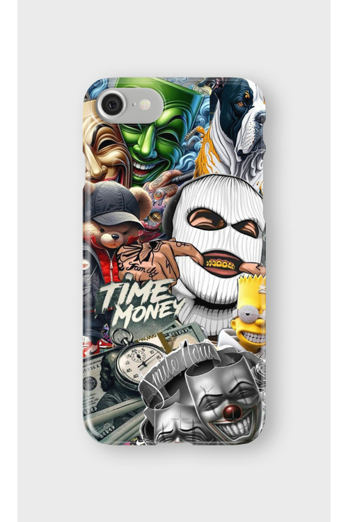 İphone 7 Uyumlu Baskılı Şeffaf Telefon Kılıfı | Koleksiyon: Drip Art