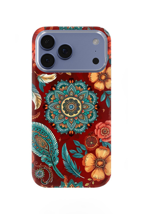 İphone 17 Pro Uyumlu Baskılı Şeffaf Telefon Kılıfı | Koleksiyon: Mandala Art