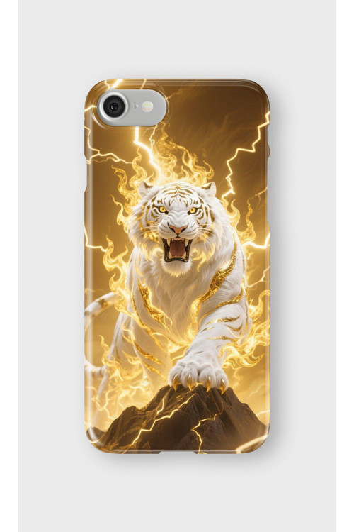 İphone Se Uyumlu Baskılı Şeffaf Telefon Kılıfı | Koleksiyon: Tiger Energy