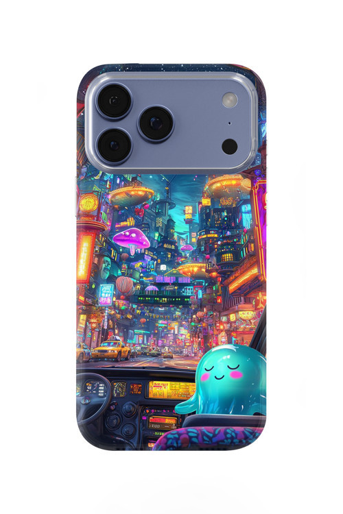 İphone 17 Pro Max Uyumlu Baskılı Şeffaf Telefon Kılıfı | Koleksiyon: Cyberpunk Theme