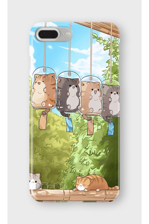 İphone 8 Plus Uyumlu Baskılı Şeffaf Telefon Kılıfı | Koleksiyon: Anime Animal Characters