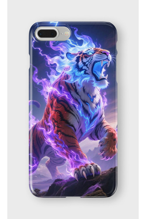 İphone 8 Plus Uyumlu Baskılı Şeffaf Telefon Kılıfı | Koleksiyon: Tiger Energy