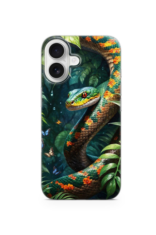 İphone 17 Uyumlu Baskılı Şeffaf Telefon Kılıfı | Koleksiyon: Jungle Wildlife