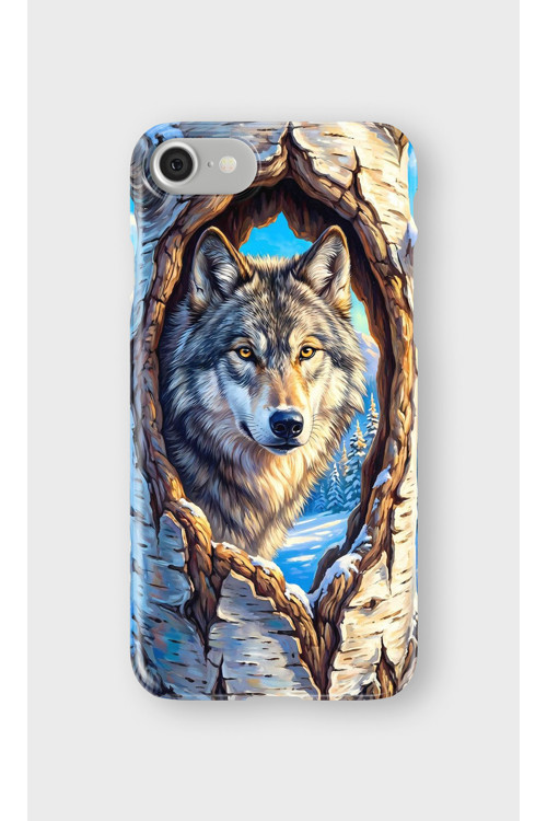İphone 8 Uyumlu Baskılı Şeffaf Telefon Kılıfı | Koleksiyon: Alpha Wolf