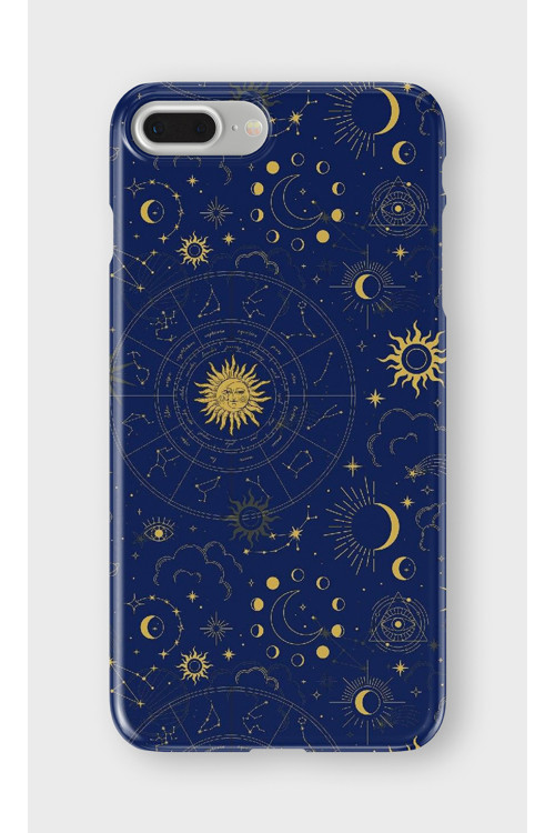 İphone 8 Plus Uyumlu Baskılı Şeffaf Telefon Kılıfı | Koleksiyon: Moon Phases