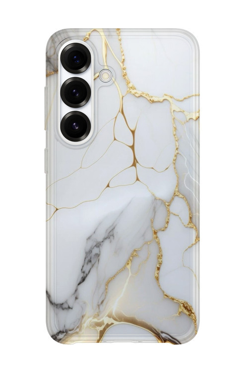 Samsung Galaxy A24 Uyumlu Baskılı Şeffaf Telefon Kılıfı | Koleksiyon: Marble And Gold Luxury
