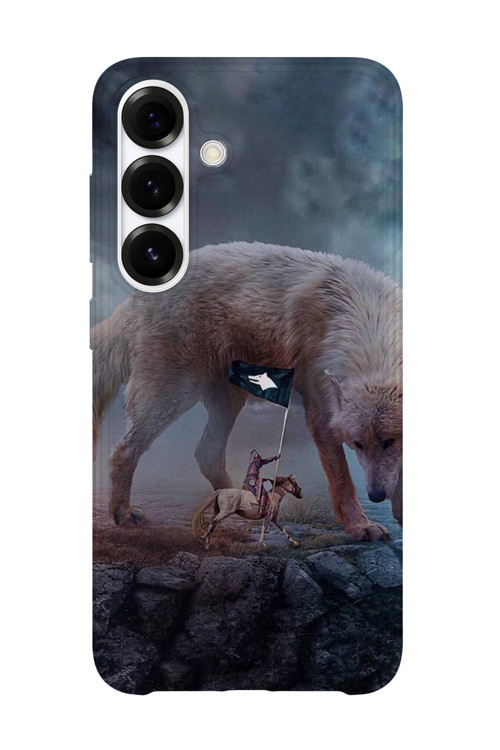 Samsung Galaxy A55 Uyumlu Baskılı Şeffaf Telefon Kılıfı | Koleksiyon: Grey Wolf Turkish Symbol