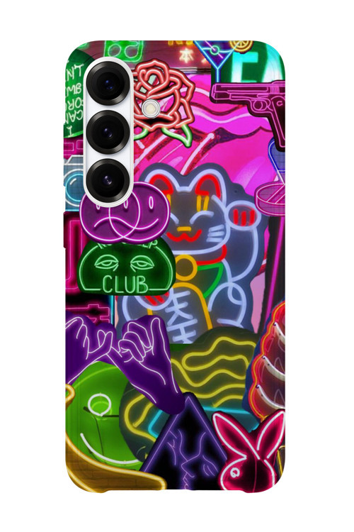 Samsung Galaxy A17 Uyumlu Baskılı Şeffaf Telefon Kılıfı | Koleksiyon: Neon Light Designs