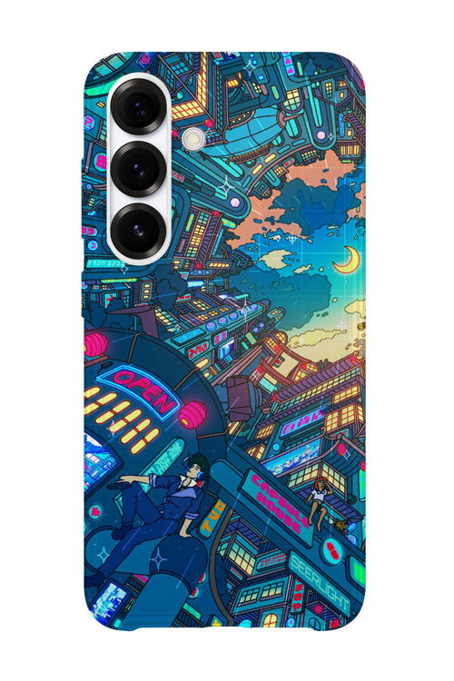 Samsung Galaxy A54 Uyumlu Baskılı Şeffaf Telefon Kılıfı | Koleksiyon: Cyberpunk Theme