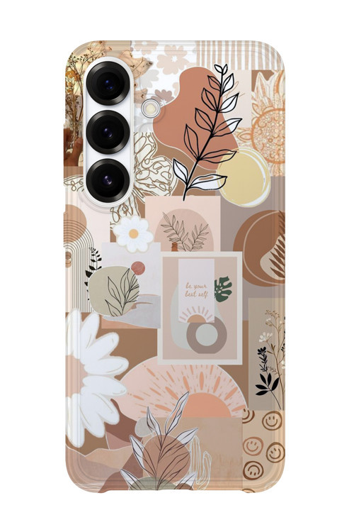 Samsung Galaxy A26 Uyumlu Baskılı Şeffaf Telefon Kılıfı | Koleksiyon: Minimal Floral Line Art