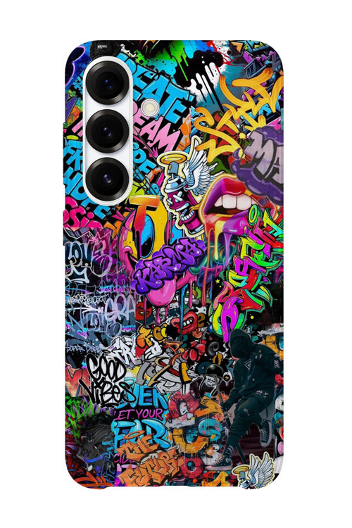 Samsung Galaxy A25 Uyumlu Baskılı Şeffaf Telefon Kılıfı | Koleksiyon: Grafitti Street Art