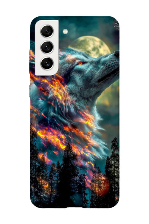 Samsung Galaxy S21 Fe Uyumlu Baskılı Şeffaf Telefon Kılıfı | Koleksiyon: Alpha Wolf