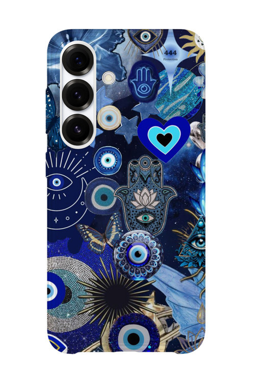 Samsung Galaxy A35 Uyumlu Baskılı Şeffaf Telefon Kılıfı | Koleksiyon: Minimal Evil Eye