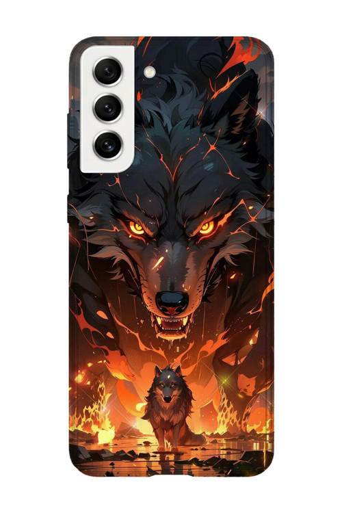 Samsung Galaxy S21 Fe Uyumlu Baskılı Şeffaf Telefon Kılıfı | Koleksiyon: Alpha Wolf