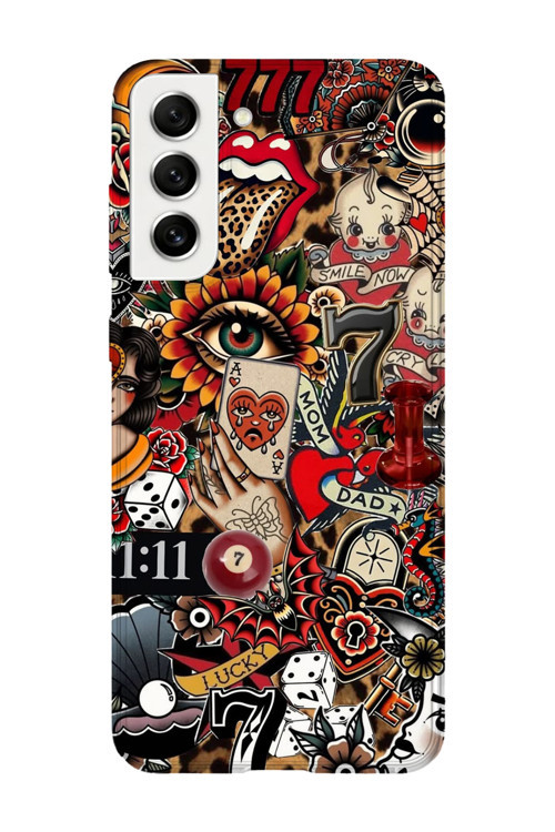 Samsung Galaxy S21 Plus Uyumlu Baskılı Şeffaf Telefon Kılıfı | Koleksiyon: Drip Art