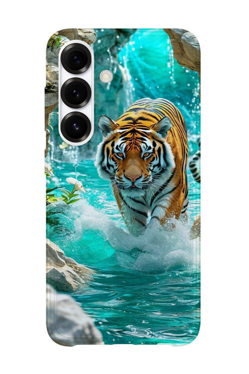 Samsung Galaxy A55 Uyumlu Baskılı Şeffaf Telefon Kılıfı | Koleksiyon: Tiger Energy