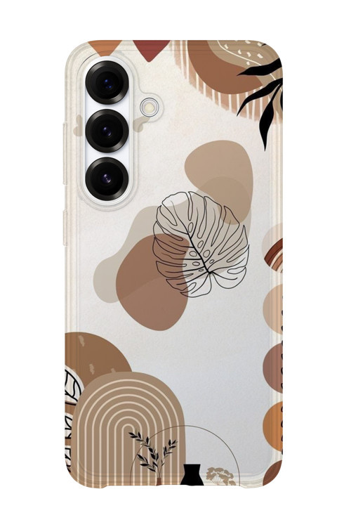 Samsung Galaxy A55 Uyumlu Baskılı Şeffaf Telefon Kılıfı | Koleksiyon: Minimal Floral Line Art