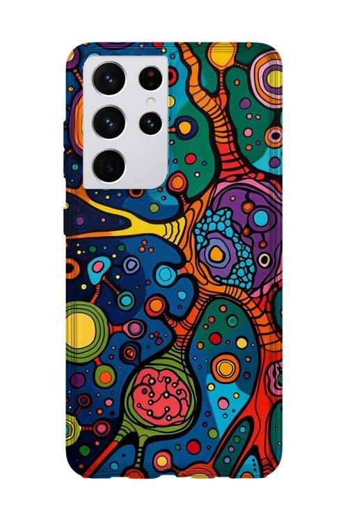 Samsung Galaxy S21 Ultra Uyumlu Baskılı Şeffaf Telefon Kılıfı | Koleksiyon: Psychedelic Art