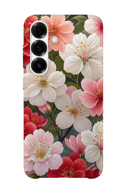 Samsung Galaxy A56 Uyumlu Baskılı Şeffaf Telefon Kılıfı | Koleksiyon: Pastel Flower Patterns