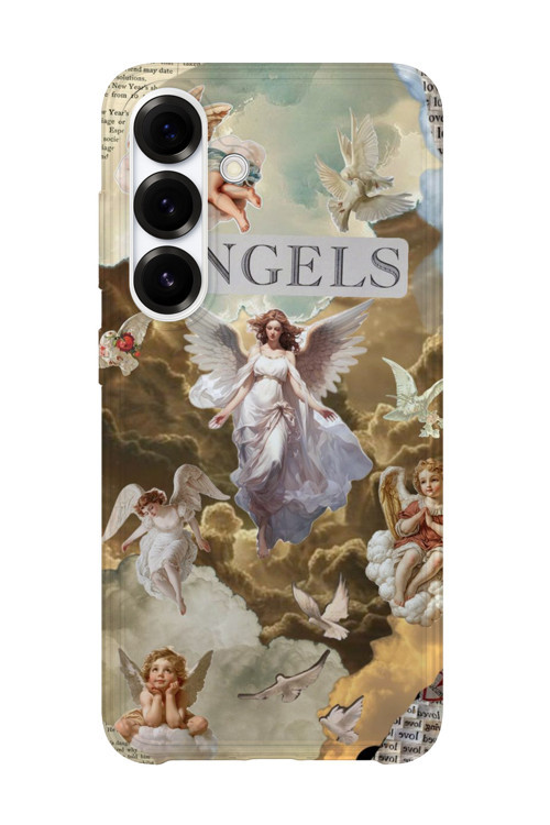 Samsung Galaxy S23 Fe Uyumlu Baskılı Şeffaf Telefon Kılıfı | Koleksiyon: Angel And Spiritual