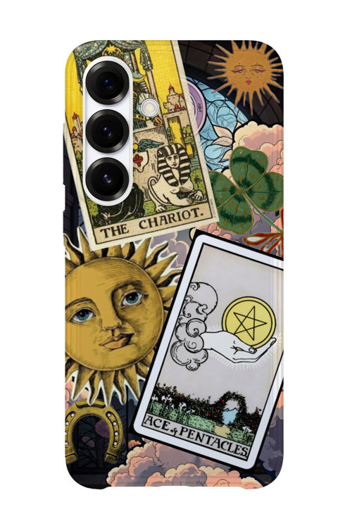 Samsung Galaxy S23 Fe Uyumlu Baskılı Şeffaf Telefon Kılıfı | Koleksiyon: Tarot Cards