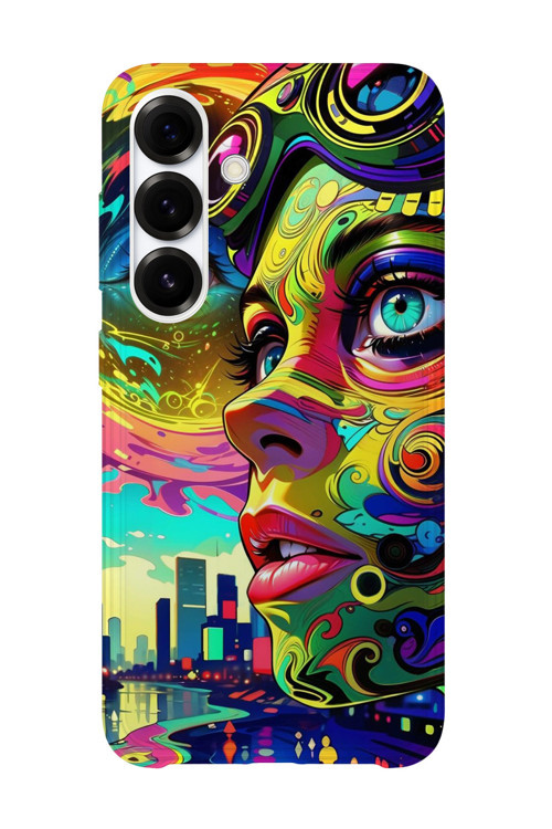 Samsung Galaxy A54 Uyumlu Baskılı Şeffaf Telefon Kılıfı | Koleksiyon: Vaporwave Retro