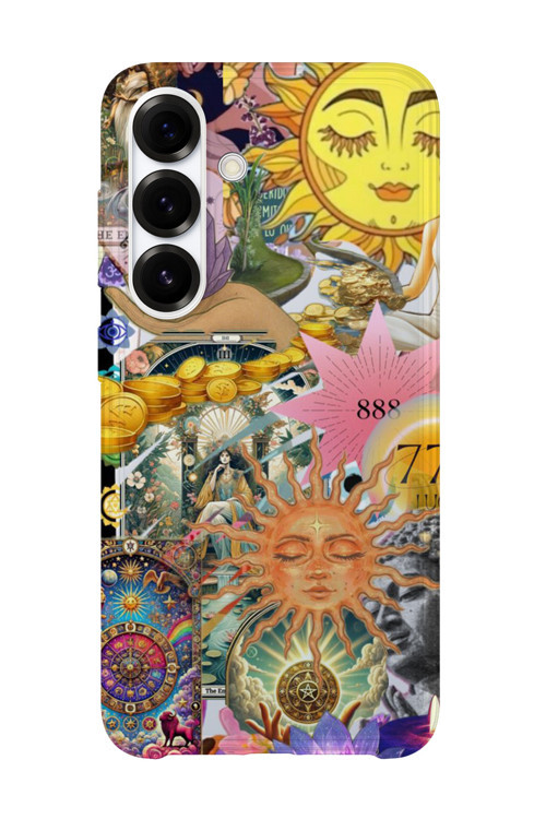 Samsung Galaxy S24 Fe Uyumlu Baskılı Şeffaf Telefon Kılıfı | Koleksiyon: Mystical Symbols