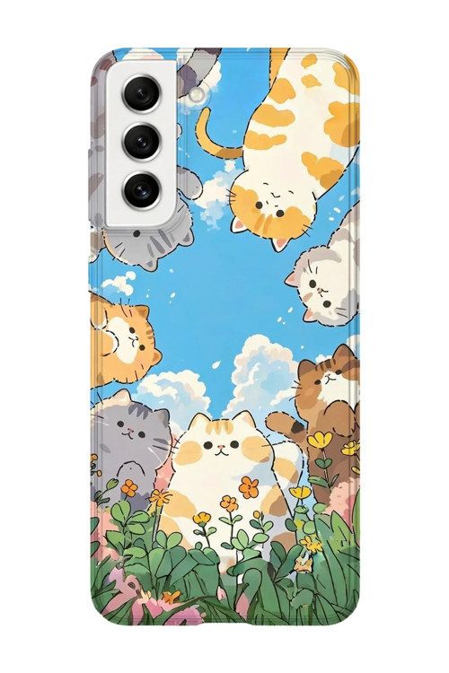 Samsung Galaxy S21 Uyumlu Baskılı Şeffaf Telefon Kılıfı | Koleksiyon: Anime Animal Characters