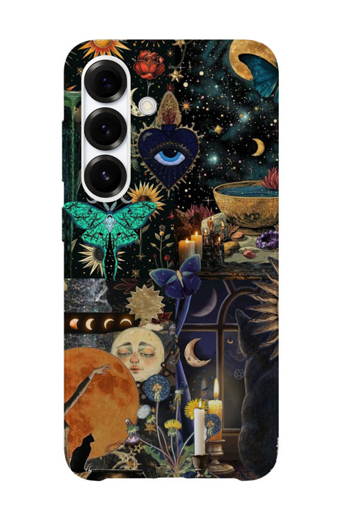 Samsung Galaxy S24 Uyumlu Baskılı Şeffaf Telefon Kılıfı | Koleksiyon: Mystical Symbols