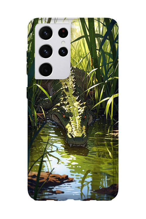 Samsung Galaxy S21 Ultra Uyumlu Baskılı Şeffaf Telefon Kılıfı | Koleksiyon: Jungle Wildlife