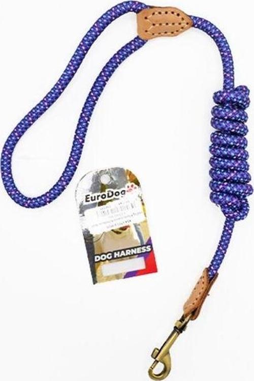 Euro Dog Köpek Uzatma Tasması Reflektörlü Mor 10 Mm 120 Cm