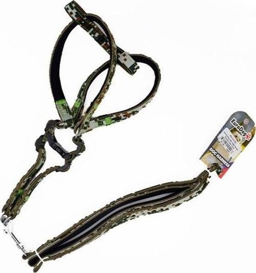 Euro Dog Köpek Uzatma Tasması ve Göğüs Tasması Takımı Kamuflaj 15 Mm 120 Cm