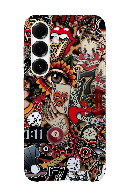 Samsung Galaxy S24 Plus Uyumlu Baskılı Şeffaf Telefon Kılıfı | Koleksiyon: Drip Art